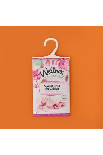 Wellnax كيس معطر للخزانة والأدراج - ماجنوليا فريش - 21 جم