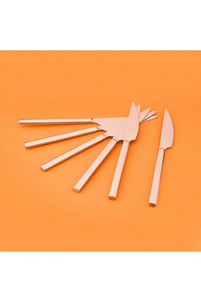 MATMEL 6-Piece Dinner Knife - Gray