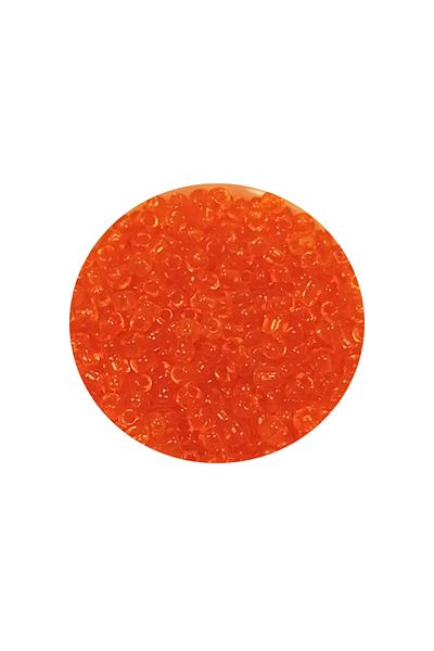 PRATİKOBA Bulk glass sand beads (11/0) 2 mm - 60 grams - transparent orange - bnc051