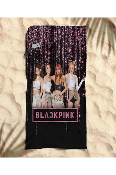 hediyechy Black Pink Themed Beach Towel