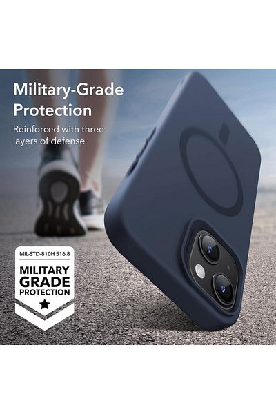 ESR Carcasă pentru iPhone 15 Plus - ESR Cloud Soft HaloLock - Albastru închis