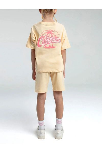 Loule Girl's 100% Cotton T-Shirt & Shorts Set of Two