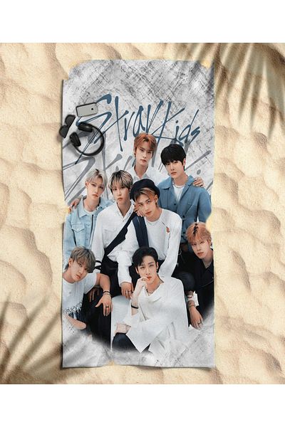 hediyechy Stray Kids Themed Beach Towel