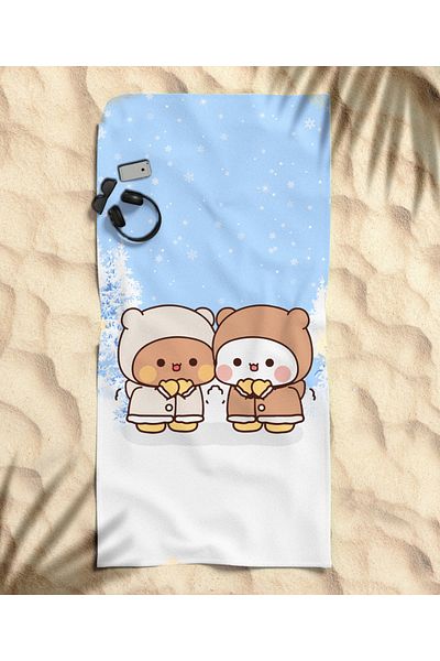 hediyechy Bubu Dudu Themed Beach Towel