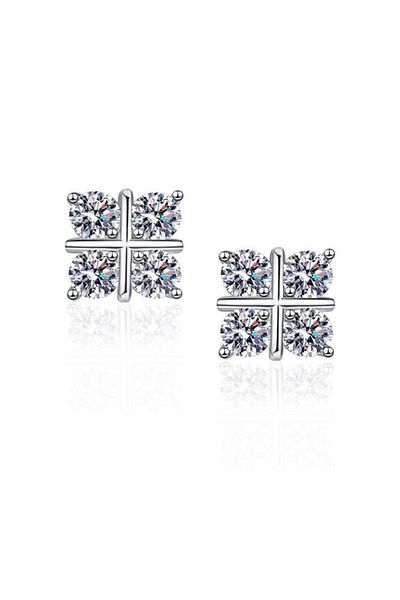 OEM Silver earrings with Moissanite diamonds