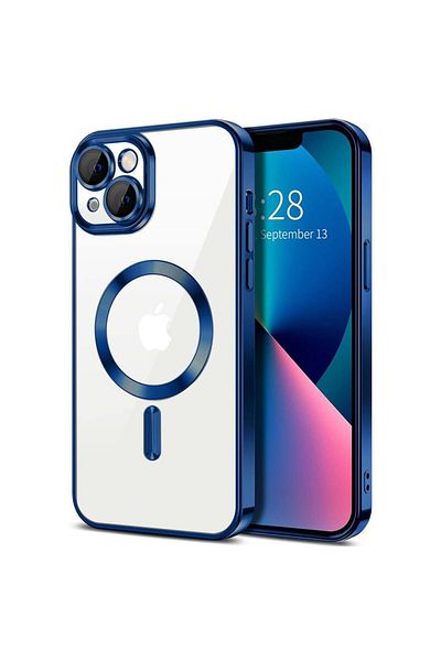 Techsuit Carcasă pentru iPhone 13 - Techsuit Luxury Crystal MagSafe - Albastru intens