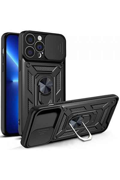 Techsuit Husă pentru iPhone 13 Pro Max - Seria Techsuit CamShield - Neagră