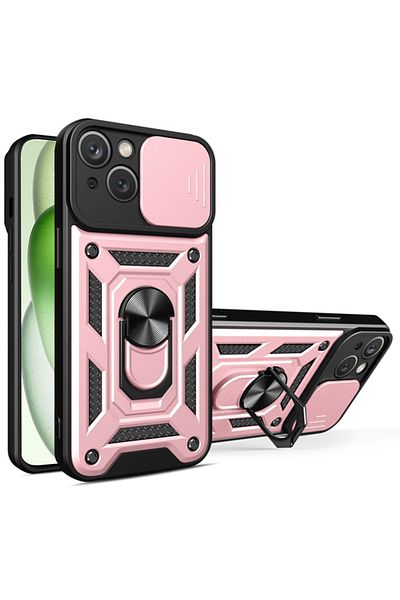 Techsuit IPhone 15 Case - Techsuit CamShield Series - Rose Gold
