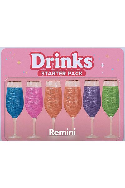 Glitter Beverage glitter pack, 5 colors (4 grams per color)