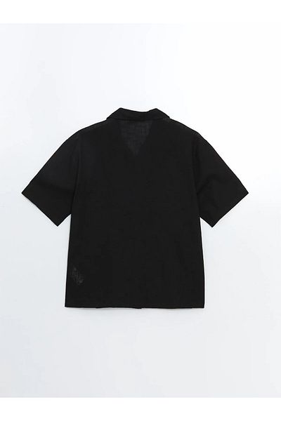 LC Waikiki Ανδρικό πουκάμισο με κοντό μανίκι λινό look