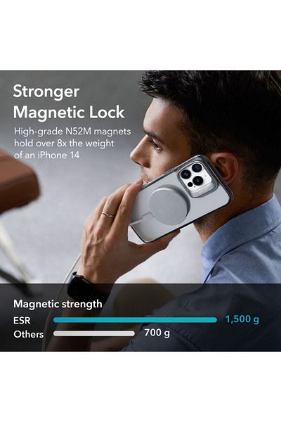 ESR IPhone 14 Pro Max Case - ESR Classic Kickstand HaloLock - Clear Black