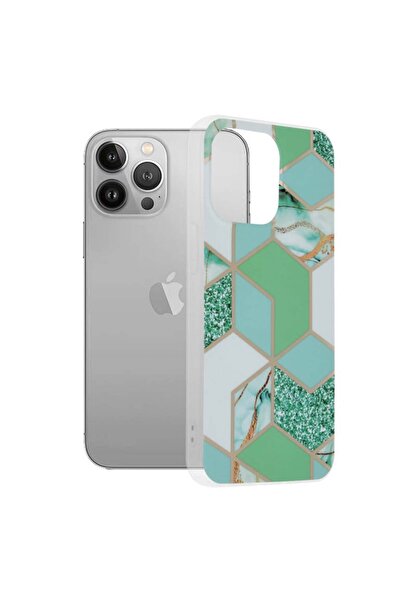 Techsuit Carcasă pentru iPhone 13 Pro - Techsuit Marble Series - Verde Hex