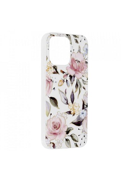 Techsuit Case for iPhone 14 Pro Max - Techsuit Marble Series - Chloe White