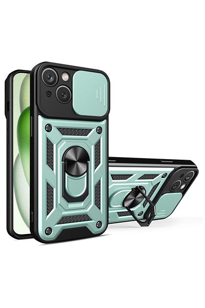 Techsuit IPhone 15 Plus Case - Techsuit CamShield Series - Green