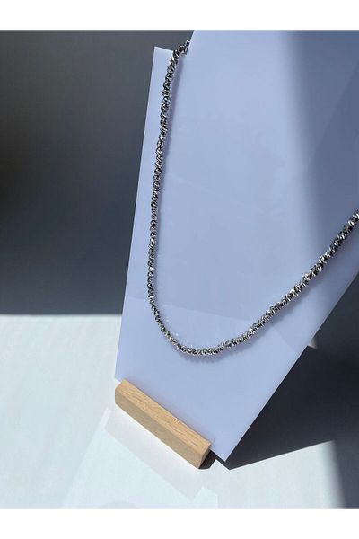 marsel aksesuar Dorika Mini Topcuk Silver Silver Necklace
