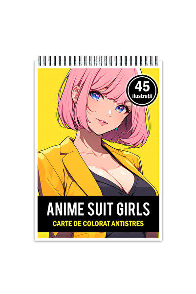 Legendary Gifts Carte de colorat pentruantistres, 45 de ilustratii, Anime Sui...