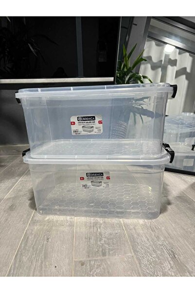 TAKYAKA Plastik Kilitli Kapaklı Yatay Saklama Ve Erzak Kabı 20 Litre Plastik ...