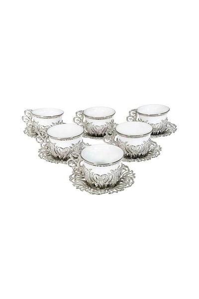 E orient Turkish Coffee Presentation Set Metal Coffee Cup Set Arabian Coffee Cup Set of 6