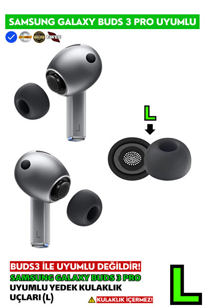 EWEC Samsung Galaxy Buds3 Pro Uyumlu Tek Çift Premium Yedek Silikon Kulaklık ...