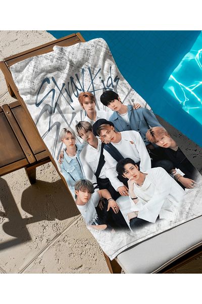 hediyechy Stray Kids Themed Beach Towel