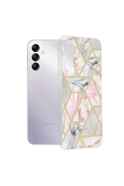 Techsuit Carcasă pentru Samsung Galaxy A14 4G / A14 5G - Techsuit Marble Series - Roz Hex