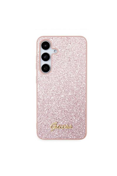 Guess Case for Samsung Galaxy S24 - Guess Glitter Script (GUHCS24SHGGSHP) - Pink