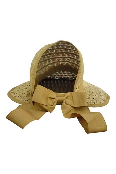 Aware Time Half Moon Lace Hat with Adjustable Bow Detail on the Back
