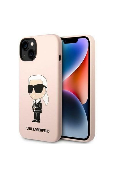 Karl Lagerfeld Carcasă pentru iPhone 14 Plus - Karl Lagerfeld Silicon (KLHCP14MSNIKBCP) - Roz Ikonik