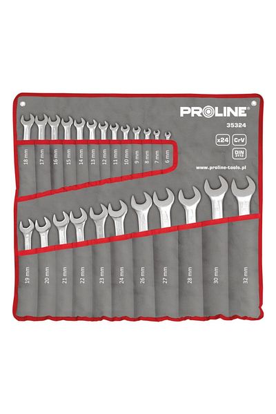 PROLINE Forged Cr-Va Combination Wrench Set 6-32Mm - 24P.