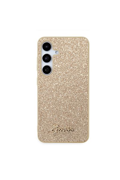 Guess Case for Samsung Galaxy S24 Plus - Guess Glitter Script (GUHCS24MHGGSHD) - Gold
