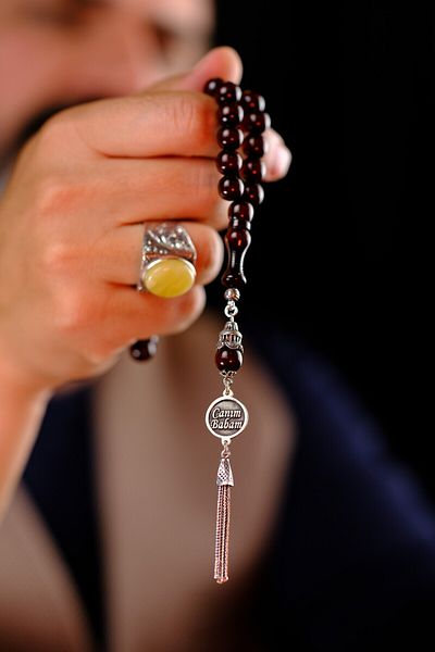 dergah tesbih Silver Design Father's Rosary - All Handcrafted