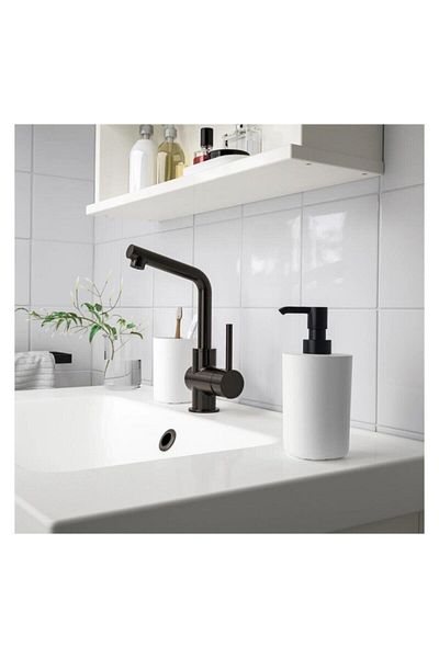 IKEA Σετ αξεσουάρ μπάνιου Storavan Δοχείο υγρού σαπουνιού Δοχείο στερεού σαπουνιού Σετ οδοντόβουρτσας 3 τεμαχίων
