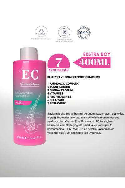 emrah çalışkan EÇ BAĞ GÜÇLENDİRİCİ / ONARICI / NEMLENDİRİCİ BAKIM MASKESİ