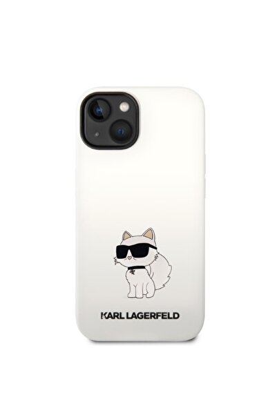 Karl Lagerfeld Carcasă pentru iPhone 14 Plus - Karl Lagerfeld Silicon (KLHCP14MSNCHBCH) - Choupette Albă