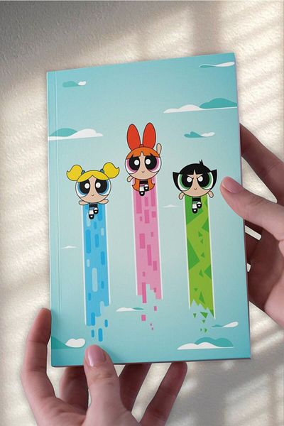 Ludios Powerpuff Bacılar Μπλε Α5 Χωρίς Γραμμή Σημειωματάριο (50 ΦΥΛΛΑ)