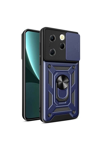 Techsuit Husă pentru Infinix Hot 40 / 40 Pro / Tecno Spark 20 Pro - Seria Techsuit CamShield - Albastră