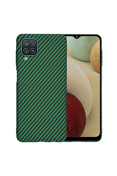 Techsuit Case for Samsung Galaxy A12 / A12 Nacho / M12 / F12 - Techsuit Carbonite FiberShell - Green