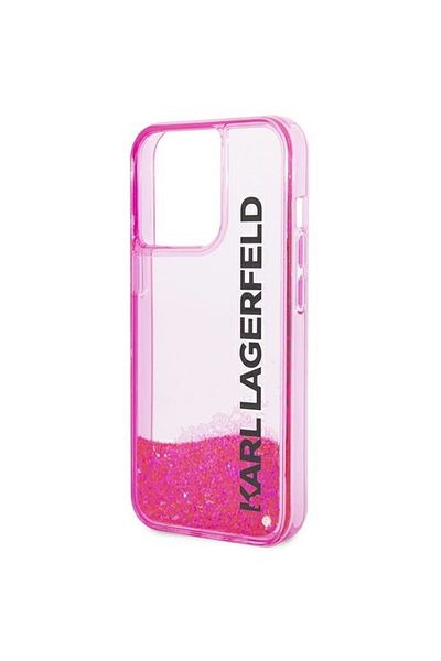 Karl Lagerfeld Carcasă pentru iPhone 14 Pro Max - Karl Lagerfeld Hardcase cu sclipici lichid (KLHCP14XLCKVF) - Roz Elong
