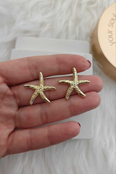 KYOLA DESİGN Deniz Yıldızı Gold Kadın Küpe