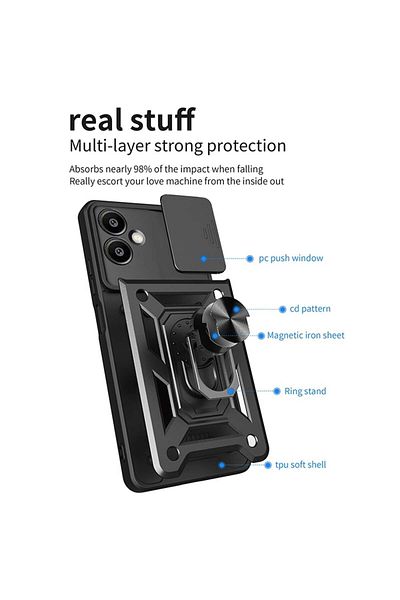 Techsuit Carcasă pentru Samsung Galaxy A06 - Seria Techsuit CamShield - Albastră