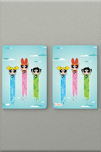 Ludios Powerpuff Bacılar Μπλε Α5 Χωρίς Γραμμή Σημειωματάριο (50 ΦΥΛΛΑ)