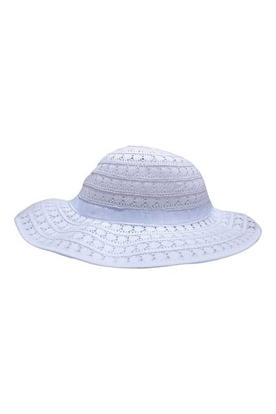 Aware Time Half Moon Lace Hat with Adjustable Bow Detail on the Back