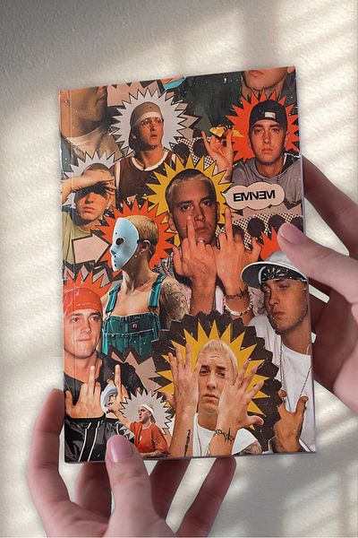 Ludios Eminem Collage A5 Χωρίς γραμμή Ημερολόγιο Ημερολόγιο Δώρο (50 Φύλλα)