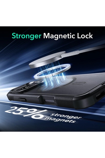 ESR Husă pentru iPhone 16 Pro - ESR Cyber ​​Armor cu suport - Negru