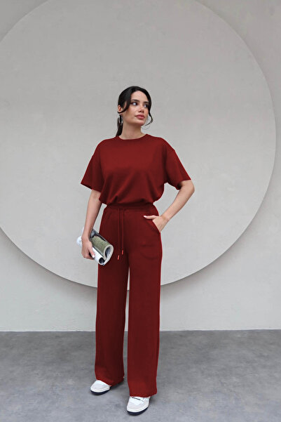 BARLİZ Γυναικείο άνετο νέο μοντέλο ισπανικού σετ με φαρδιά πόδια για καθημερι...