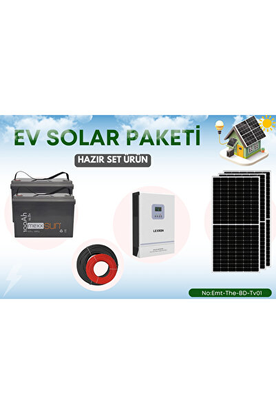 TNL 3000 Watt 3kw Akıllı Ev Güneş Paneli Hazır Sistem
