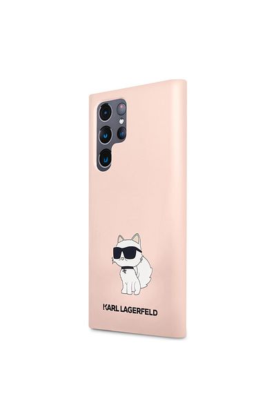 Karl Lagerfeld Carcasă pentru Samsung Galaxy S23 Ultra - Karl Lagerfeld Silicon (KLHCS23LSNCHBCP) - Choupette Roz