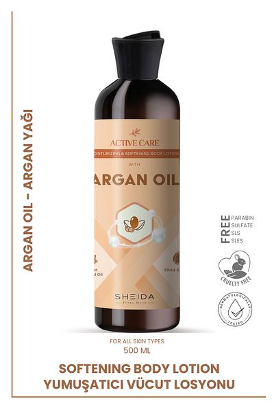 Sheida Active Care Moisturizing & Softening Body Lotion 500 ml – Argan Oil & Shea Extract