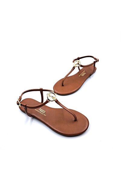 Tkees Buckle Tan Color Women's Flip Flops Sandals