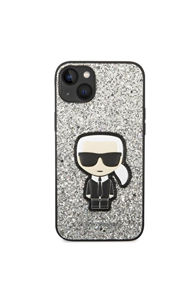 Karl Lagerfeld Carcasă pentru iPhone 14 Plus - Karl Lagerfeld Hardcase Glitter (KLHCP14MGFKPG) - Silver Flakes Ikonik